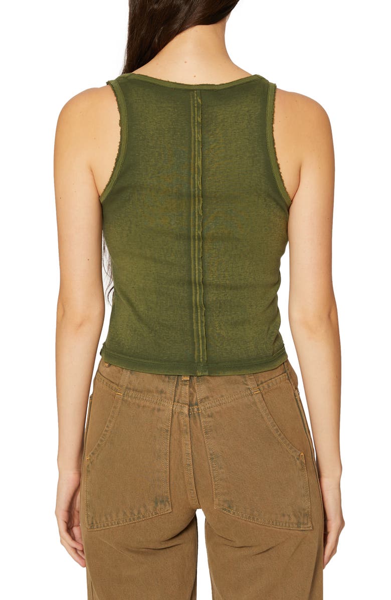 Eckhaus Latta Lapped Cotton Jersey Logo Tank, Alternate, color,