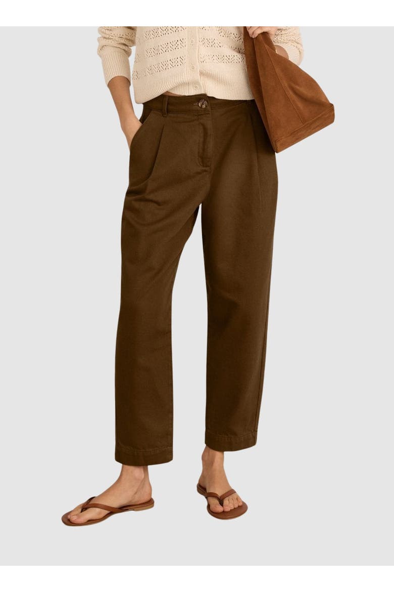 Paola Mid-Rise Ankle Grazer Chino, Main, color, Milk Chocolate