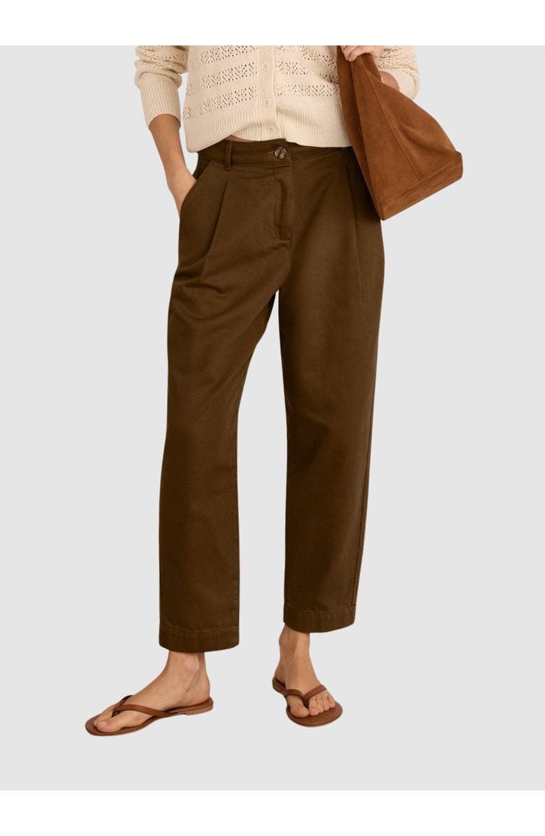 Baukjen Paola Mid-Rise Ankle Grazer Chino, Main, color, Milk Chocolate