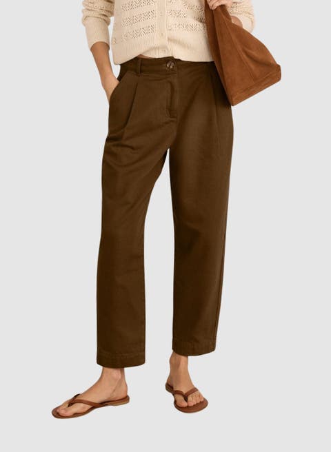Paola Mid-Rise Ankle Grazer Chino