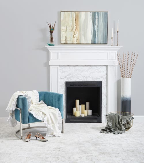 Elisabeth York Ishana Silver Sage Throw Blanket In Gray