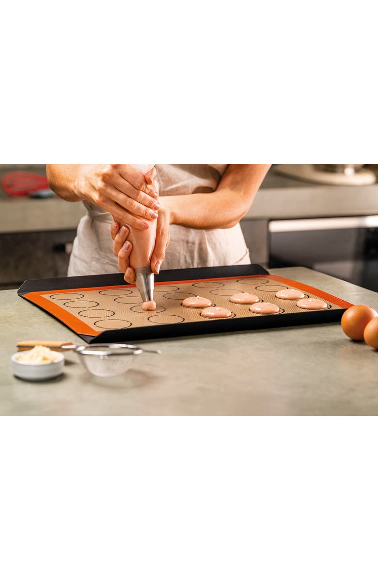 Silpat Perfect Macaron Non-Stick Silicone Baking Mat, 11-5/8" x 16-1/2", Alternate, color, Orange