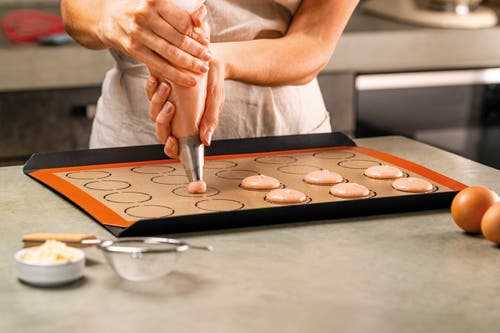 Silpat Perfect Macaron Non-stick Silicone Baking Mat, 11-5/8" X 16-1/2" In Orange