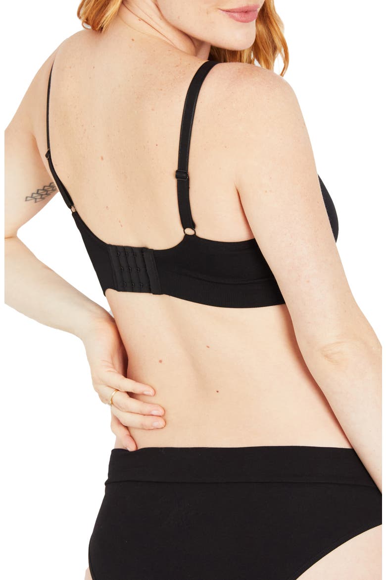 Full Coverage Seamless Maternity/Nursing Bra, Alternate, color, BLACK