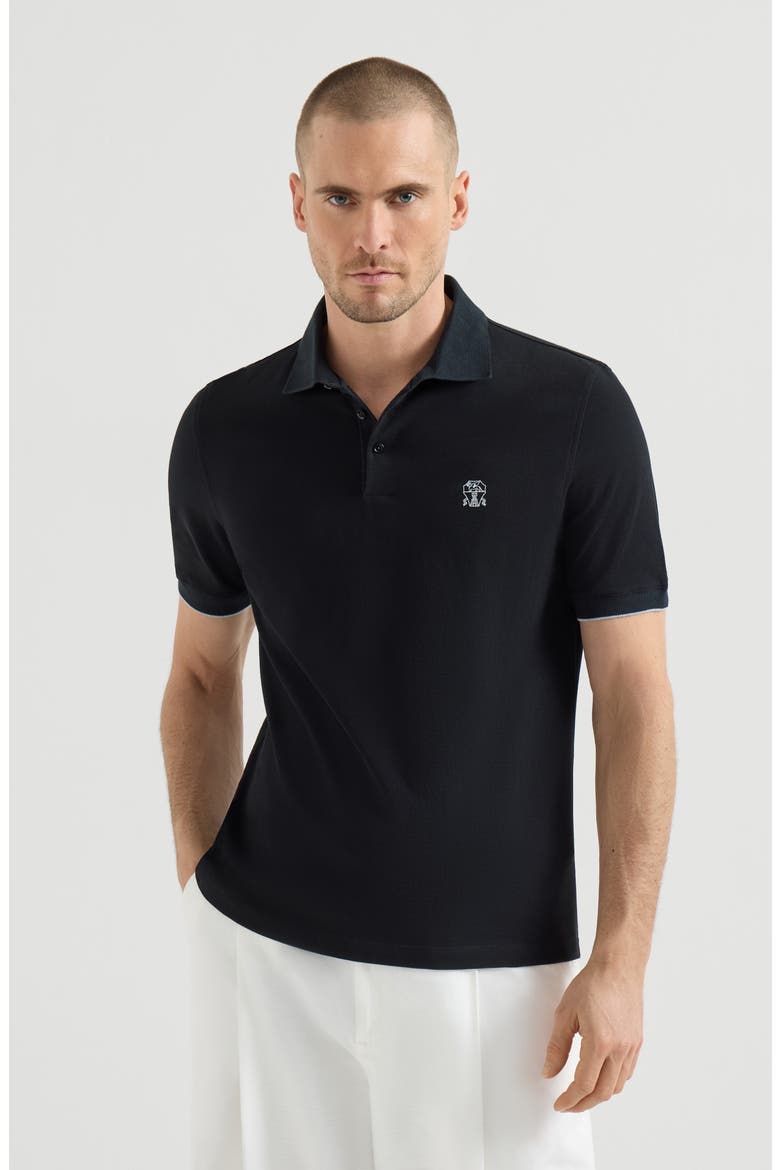 Piqué polo shirt, Main, color, Black