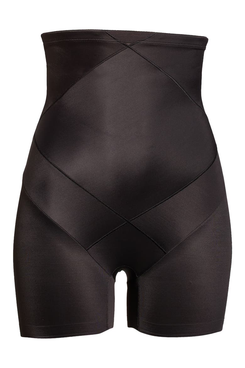 Tummy Tuck High Waist Boy Shorts Shaper, Alternate, color, BLACK