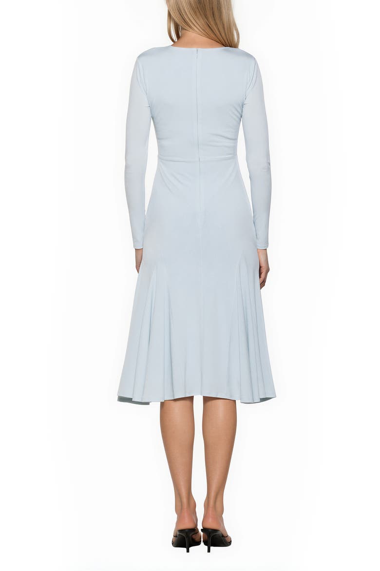 Oona Long Sleeve Fit & Flare Midi Dress, Alternate, color, ICE BLUE