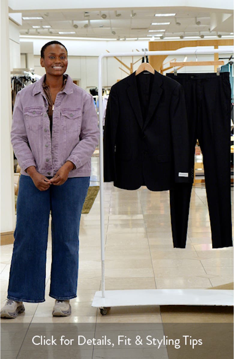 Black Microcheck Wool Suit, sales video thumbnail