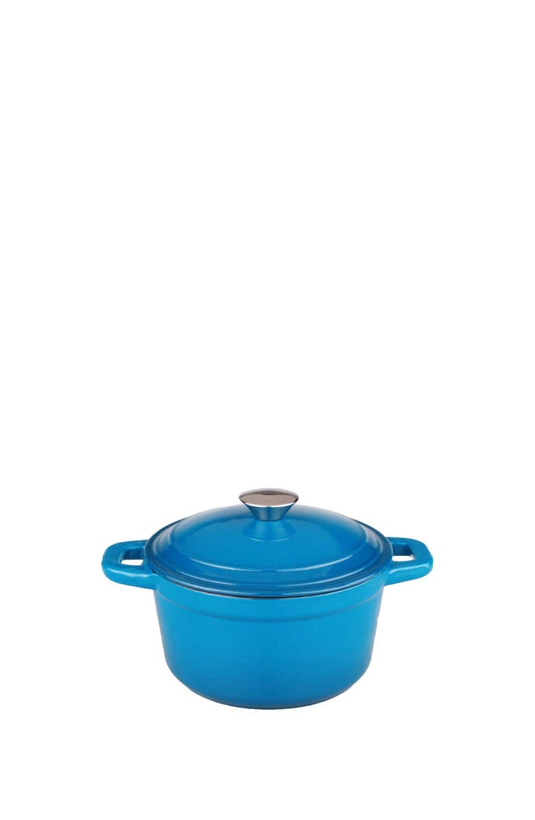 BergHOFF Cast Iron 3 Qt. Blue Covered Stockpot, Main, color, Blue