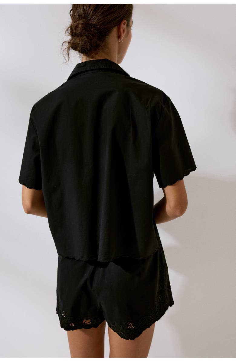 H&M Broderie Anglaise Pyjamas, Alternate, color, Black