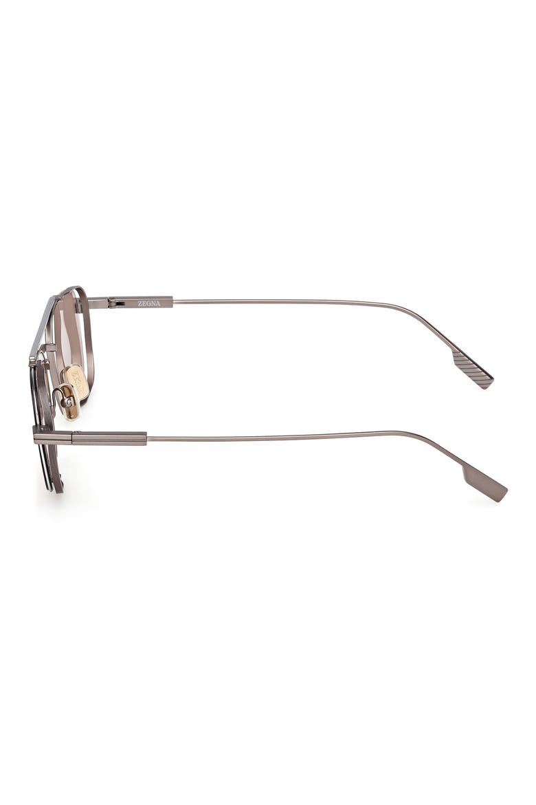 54mm Rectangular Sunglasses, Alternate, color, ANILINE / PALLADIUM / BROWN