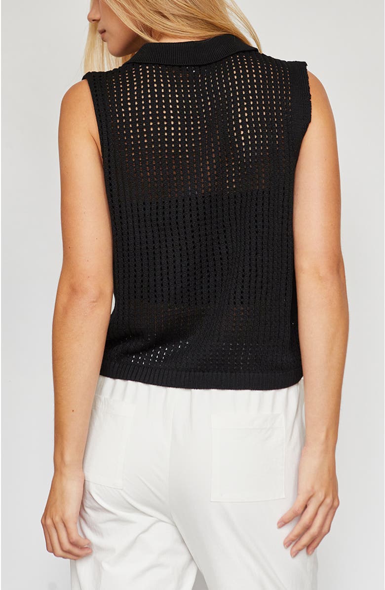 CRESCENT Netted Knit Top, Alternate, color, 