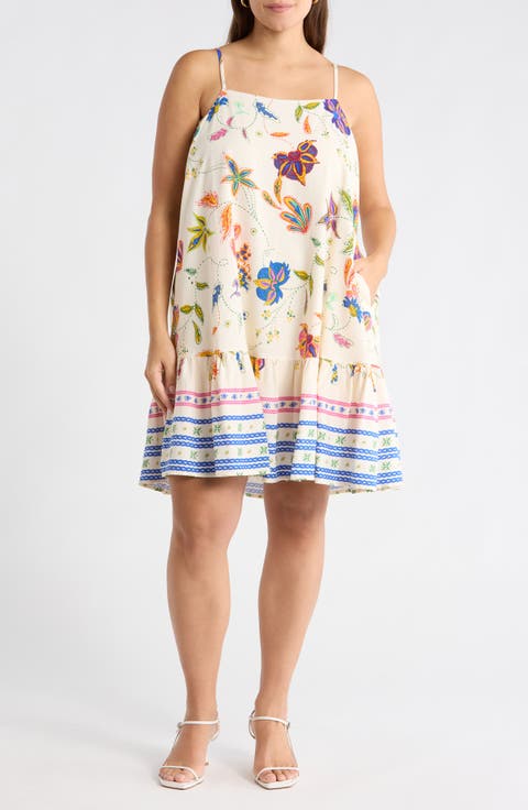 Miraflor Jenny Shift Minidress (Plus)