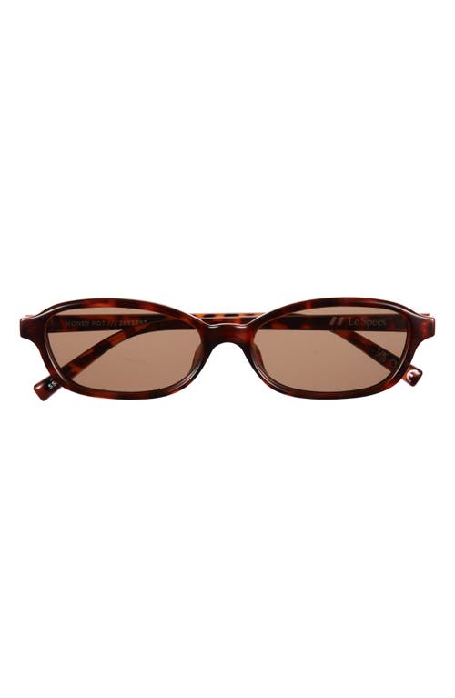 Le Specs Honey Pot 55mm Oval Sunglasses in Tortoise at Nordstrom