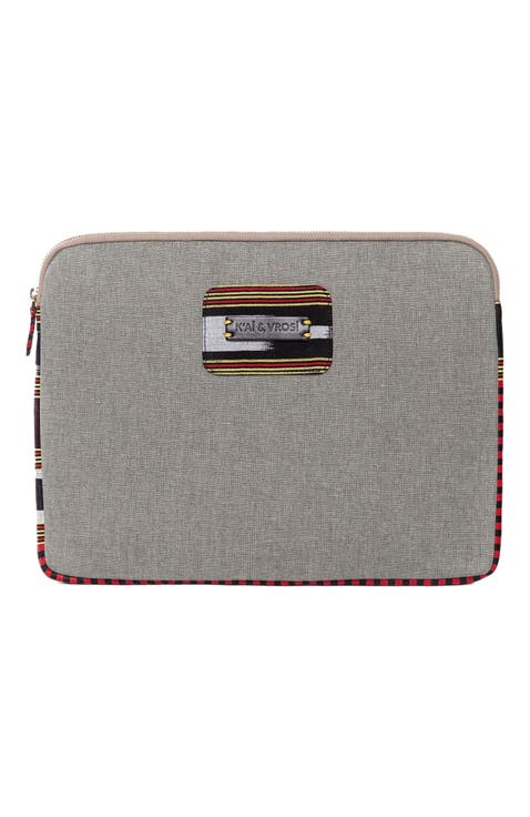 Zipped, Patterned Canvas Laptop Case - for 13", 14"