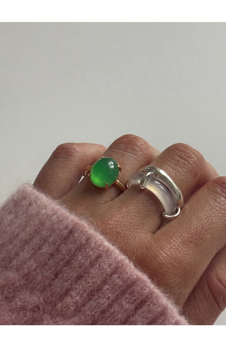 seree Dew Green jade stone ring, Alternate, color, Bright Green