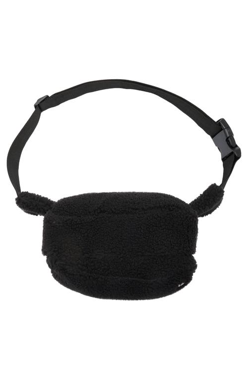Z By Zella Faux Shearling Belt Bag In Black