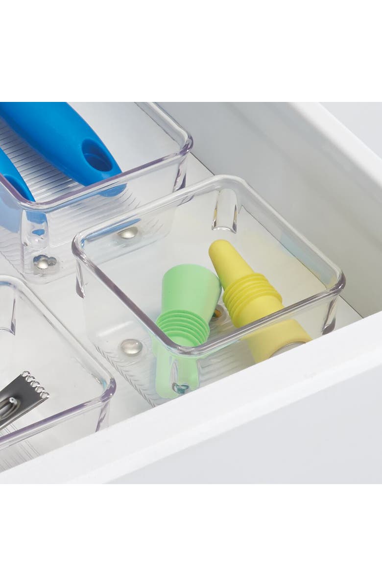 iDesign Drawer Organizer Bins - Set of 6 - Clear, Alternate, color,