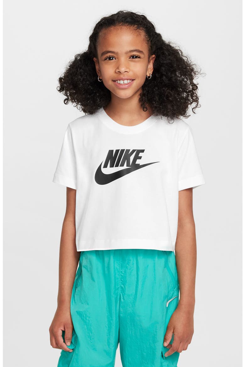 Kids' Sportswear Cotton Graphic T-Shirt, Main, color, WHITE