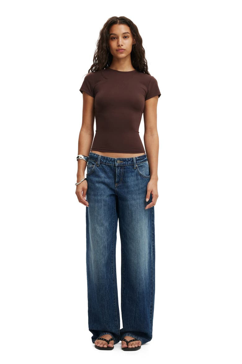 Women's Hold Me Short Sleeve Crew Neck, Alternate, color, Dark Oak