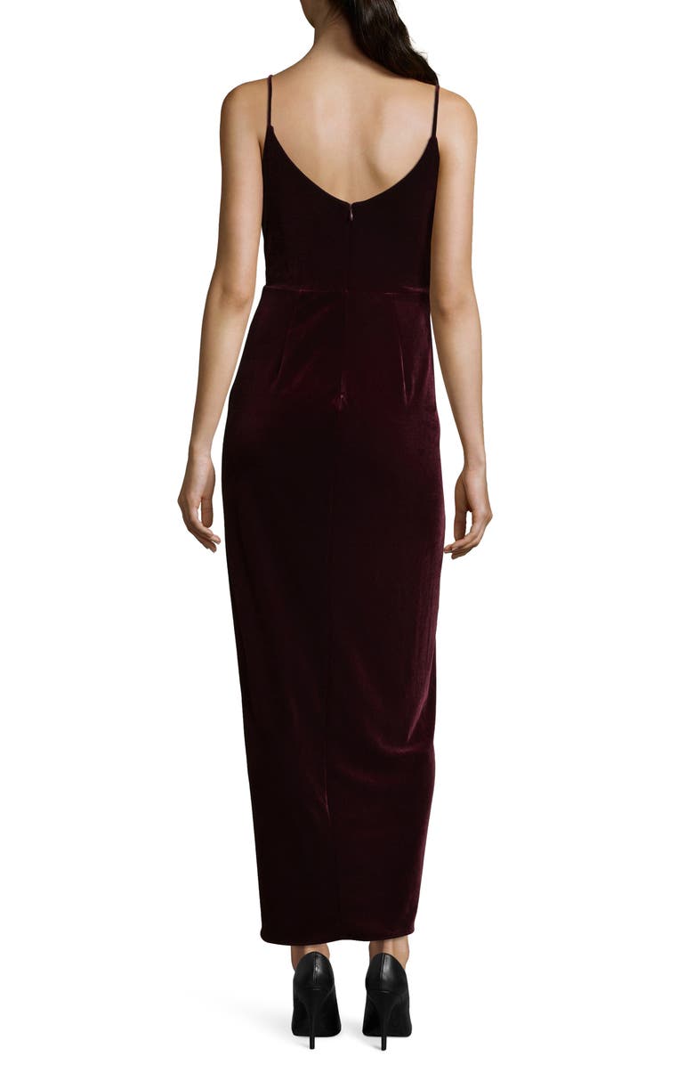 Xscape Evenings Xscape Velvet Tulip Hem Gown, Alternate, color, 