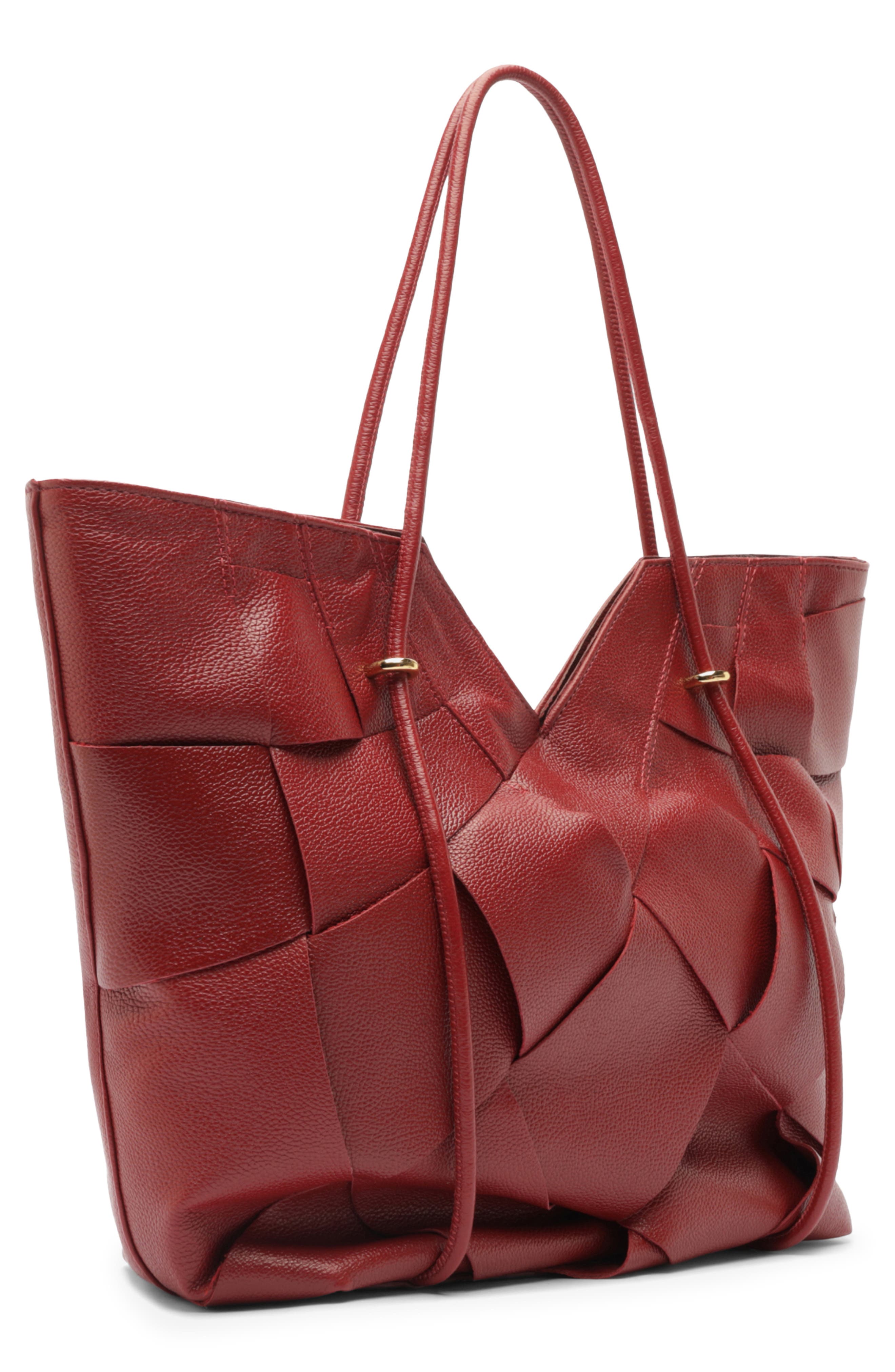 Sarah Large Leather Tote, Alternate, color, PASSION RED
