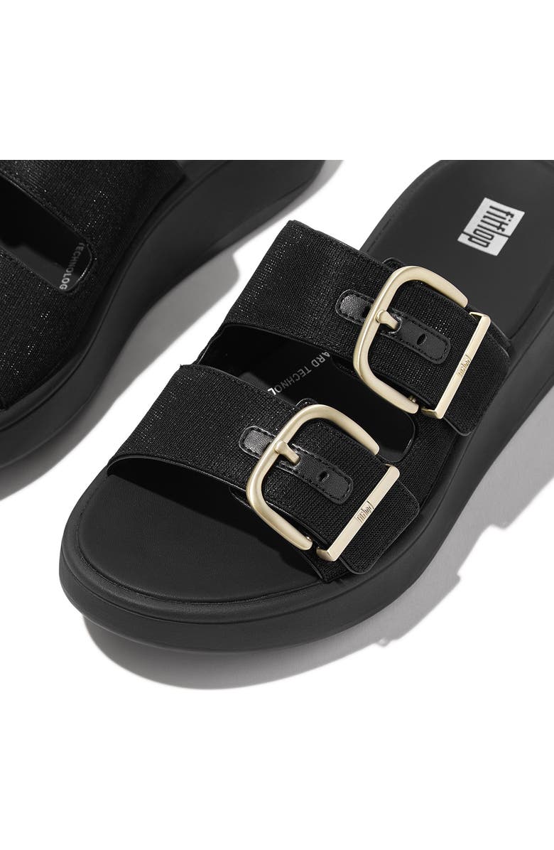 FitFlop F-Mode Shimmer Buckle Sandal, Alternate, color,