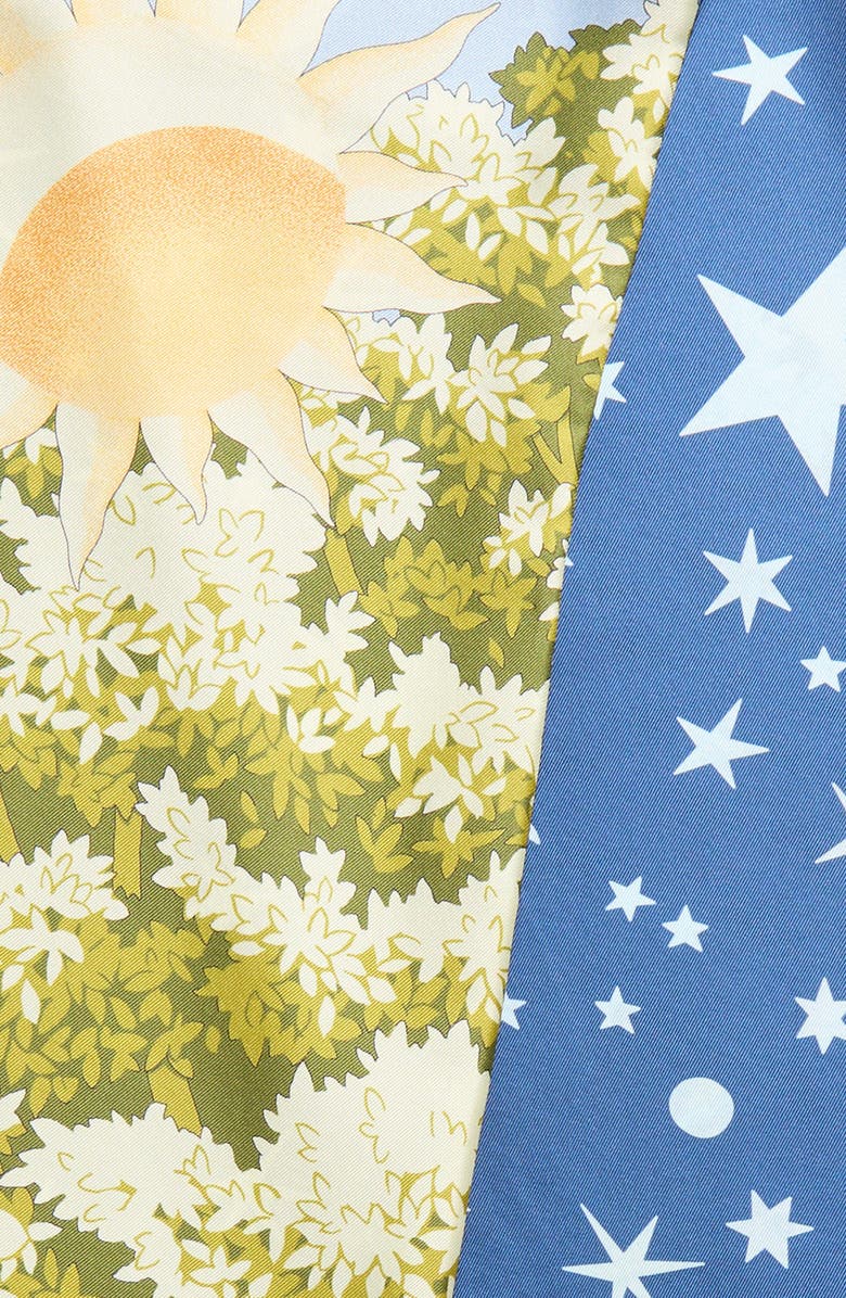 FERRAGAMO Day & Night Print Silk Scarf, Alternate, color,