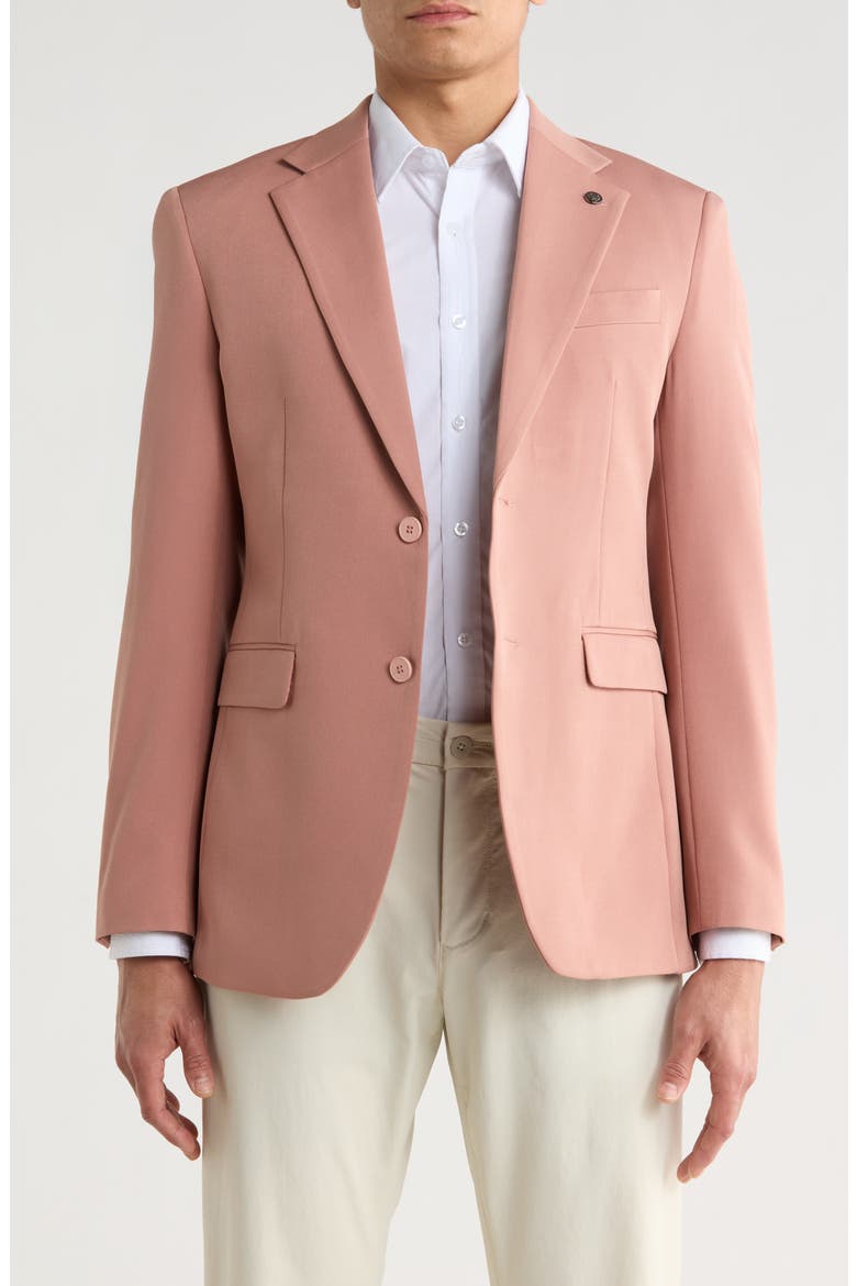 Slim Fit Cotton Blend Blazer, Main, color, DUSTY PINK