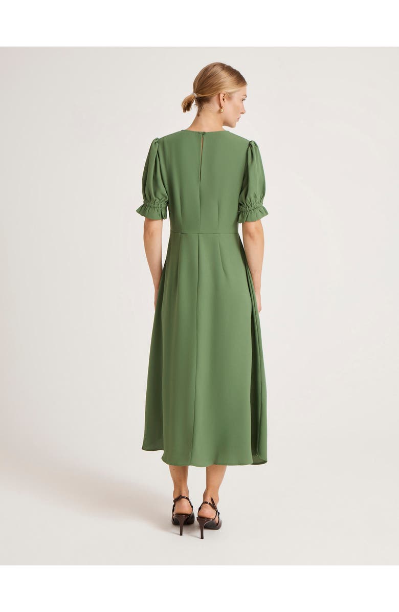 Finery London Mela Chiffon Midi Tea Dress, Alternate, color, Green