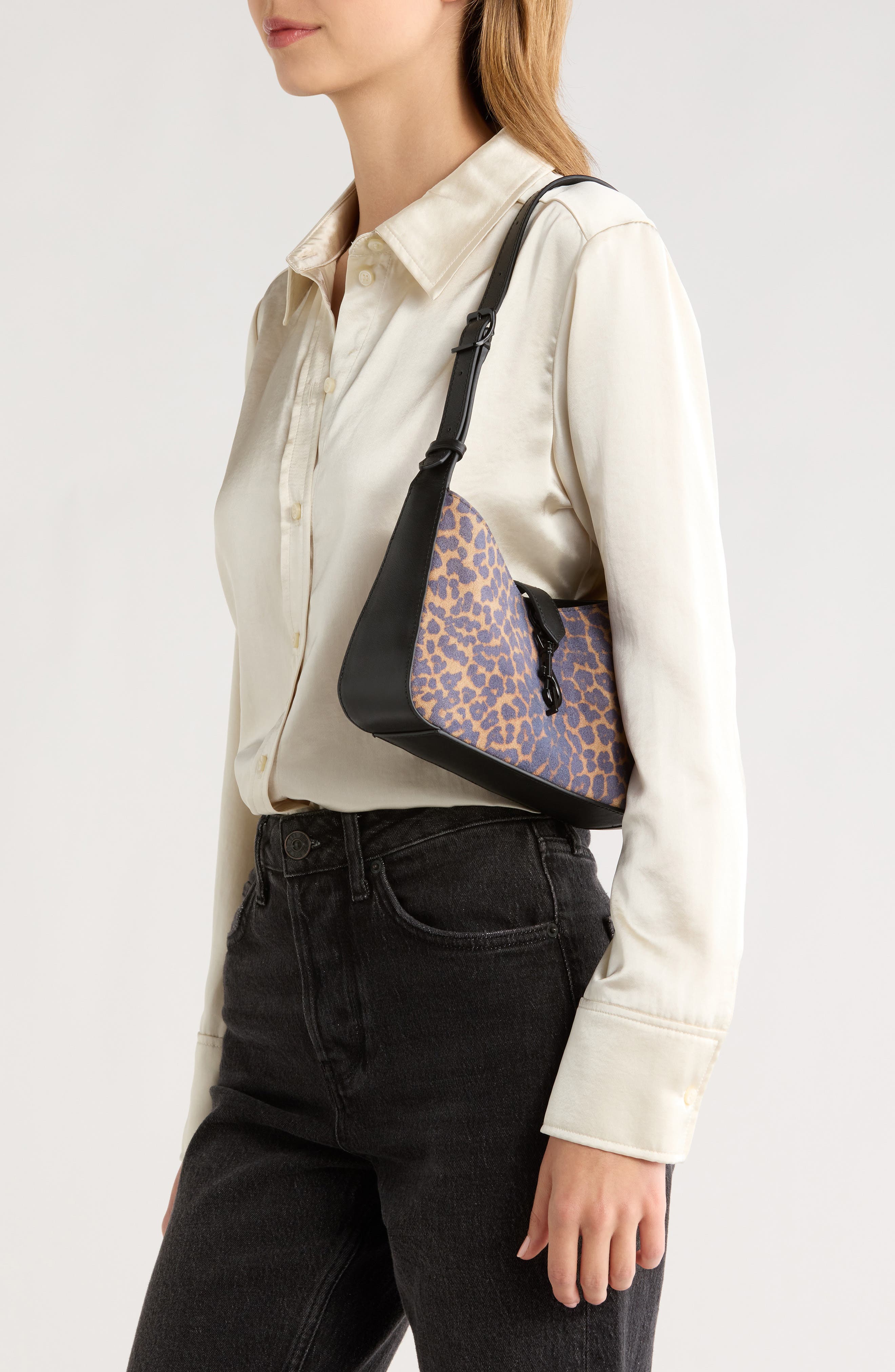 Rebecca Minkoff Small Megan Shoulder Bag, Alternate, color, Leopard