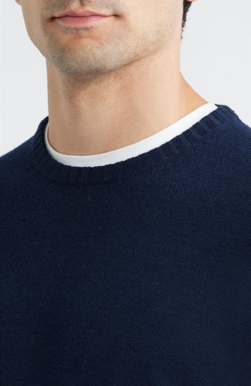 Johnnie-o Ronald Merino Wool Sweater In Blue