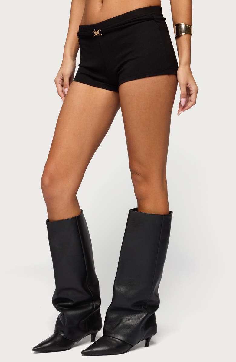 EDIKTED Mischa Belted Micro Shorts, Alternate, color, 