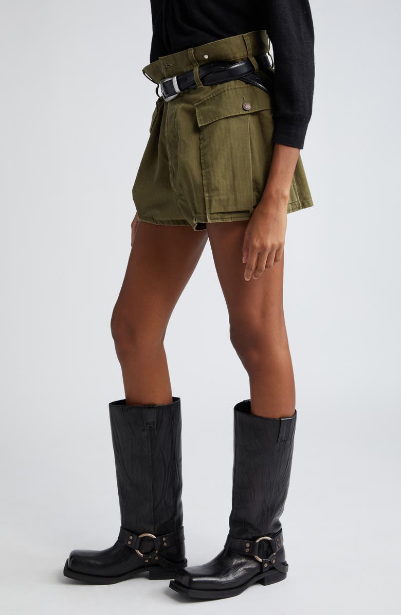 R13 Bubble Cotton Twill Cargo Shorts, Alternate, color,