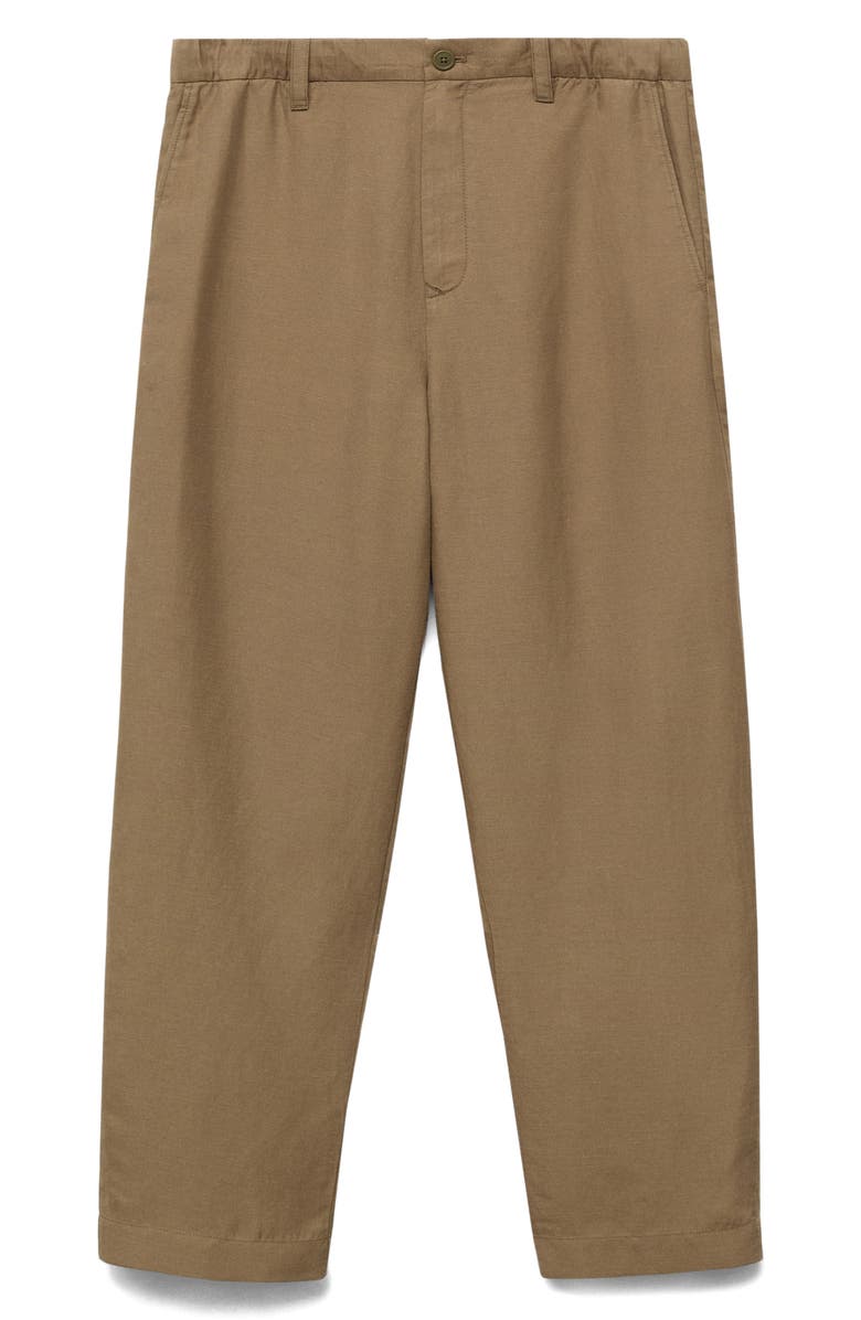 MANGO Lyocell & Linen Pants, Alternate, color, 