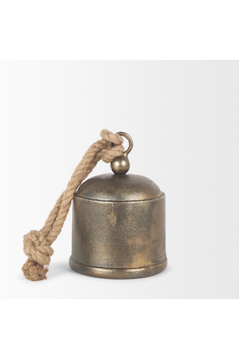 Quincy Metal Decorative Bell Object, Alternate, color, Metallic Gold