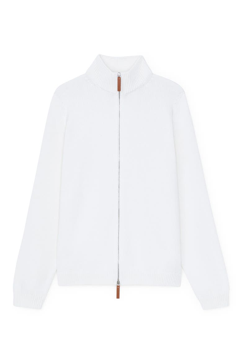 Cotton & Silk Knit Bomber Jacket, Alternate, color, CLOUD IVORY