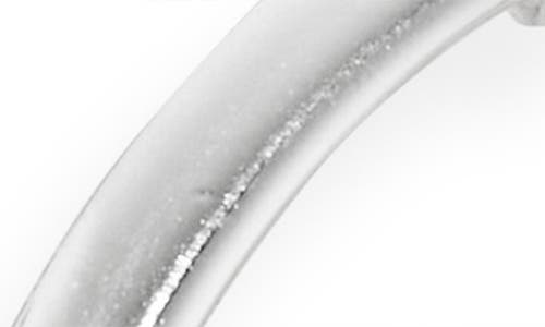 Argento Vivo Knife Edge Round Hoop Earrings In White