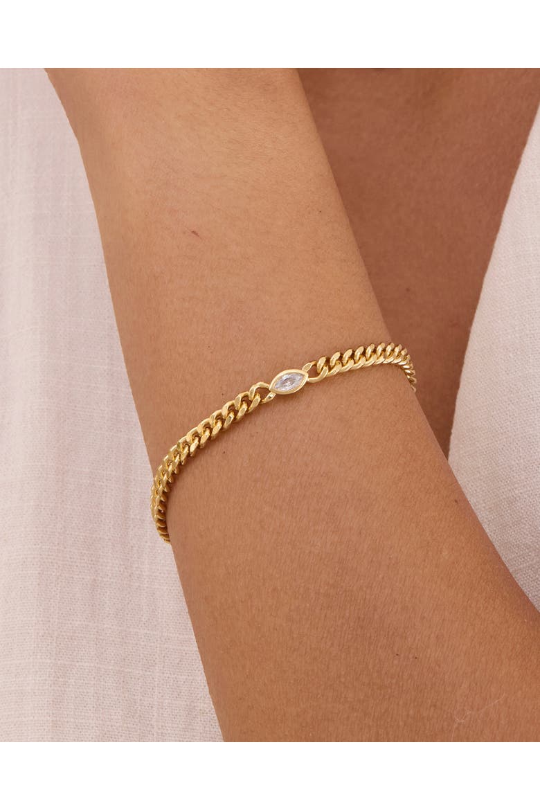 Cassia Curb Chain Bracelet, Alternate, color, Gold