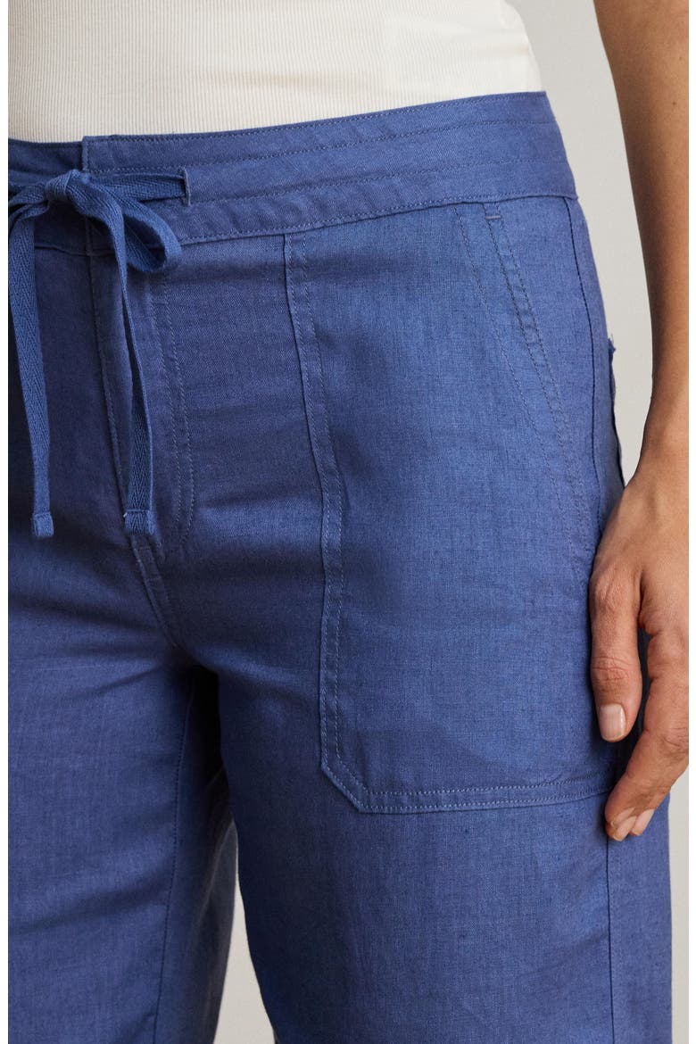 Wide Leg Linen Pants, Alternate, color, INKY BLUE