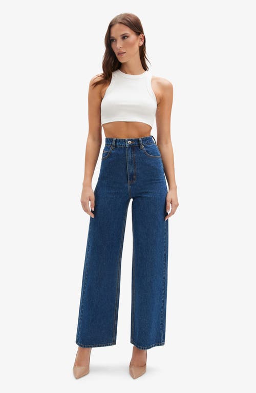 Bardot Cindy High Waist Wide Leg Jeans In Indigo