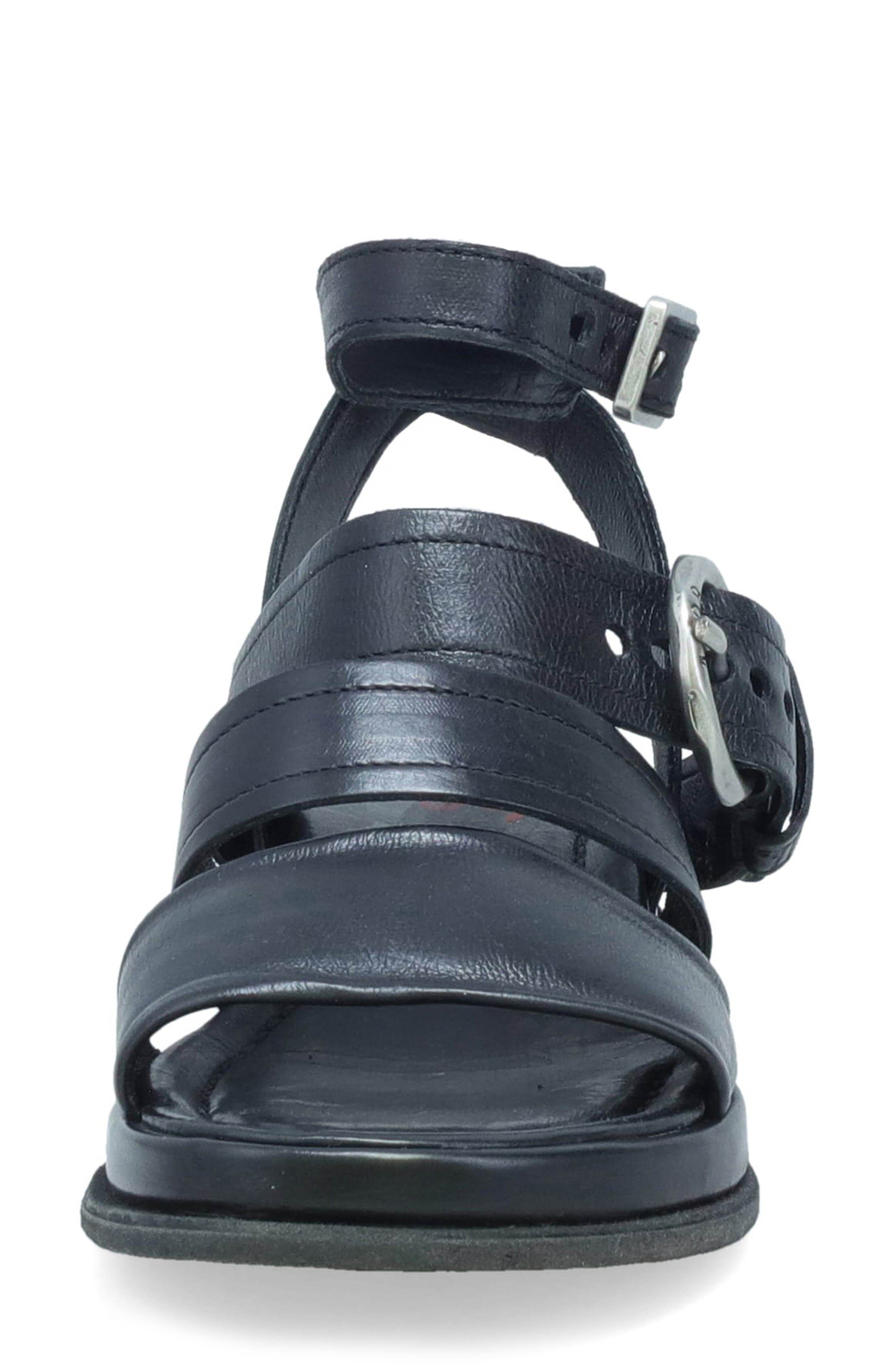 A.S.98 Stiles Ankle Strap Sandal, Alternate, color, Black