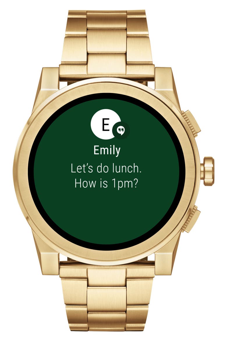 Grayson Smart Bracelet Watch, 47mm, Alternate, color, GOLD