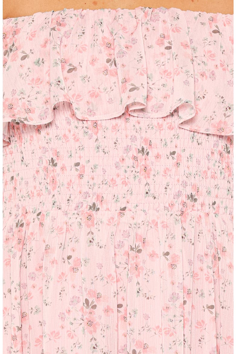 Priscilla Off the Shoulder Cotton Maxi Sundress, Alternate, color, PINK FLORAL