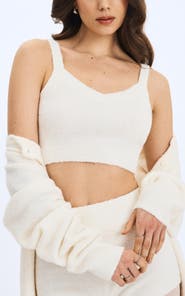 Miss Circle Selene Wool-Blend Ribbed Knit V-Neck Top