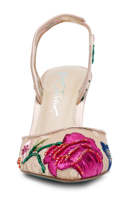 Betsey Johnson April Pointed Toe Slingback Pump In Multi