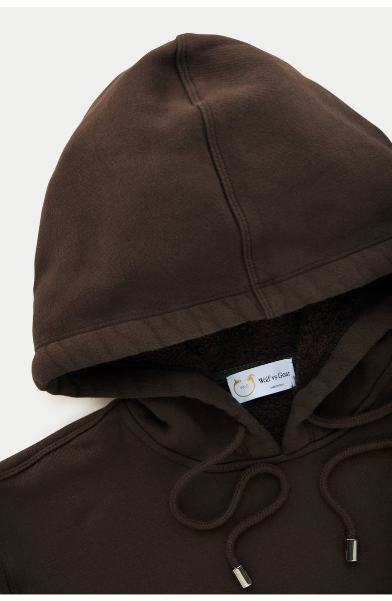 Wolf Vs. Goat (WvG) Cotton Fitted Hoodie, Alternate, color, Seal Brown
