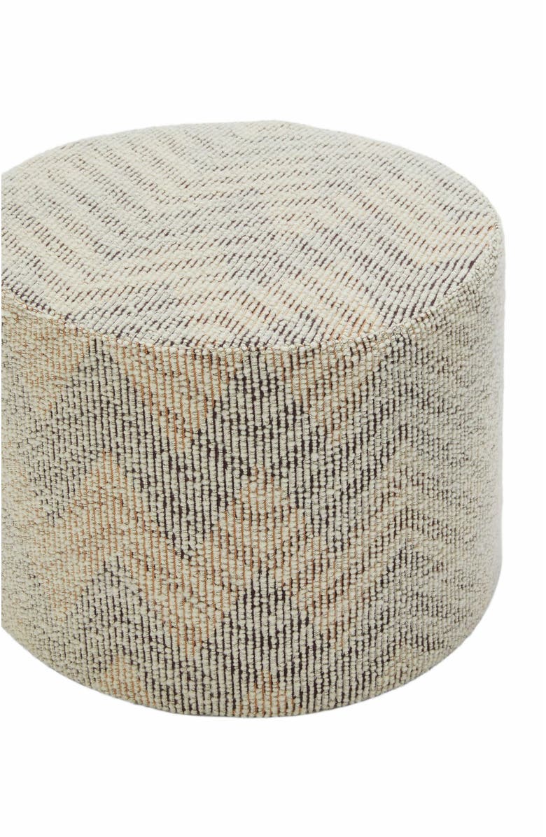 Missoni Home Dinamico Bouclé Cylindrical Pouffe 40x30 Cm Chevron Pattern, Alternate, color, 
