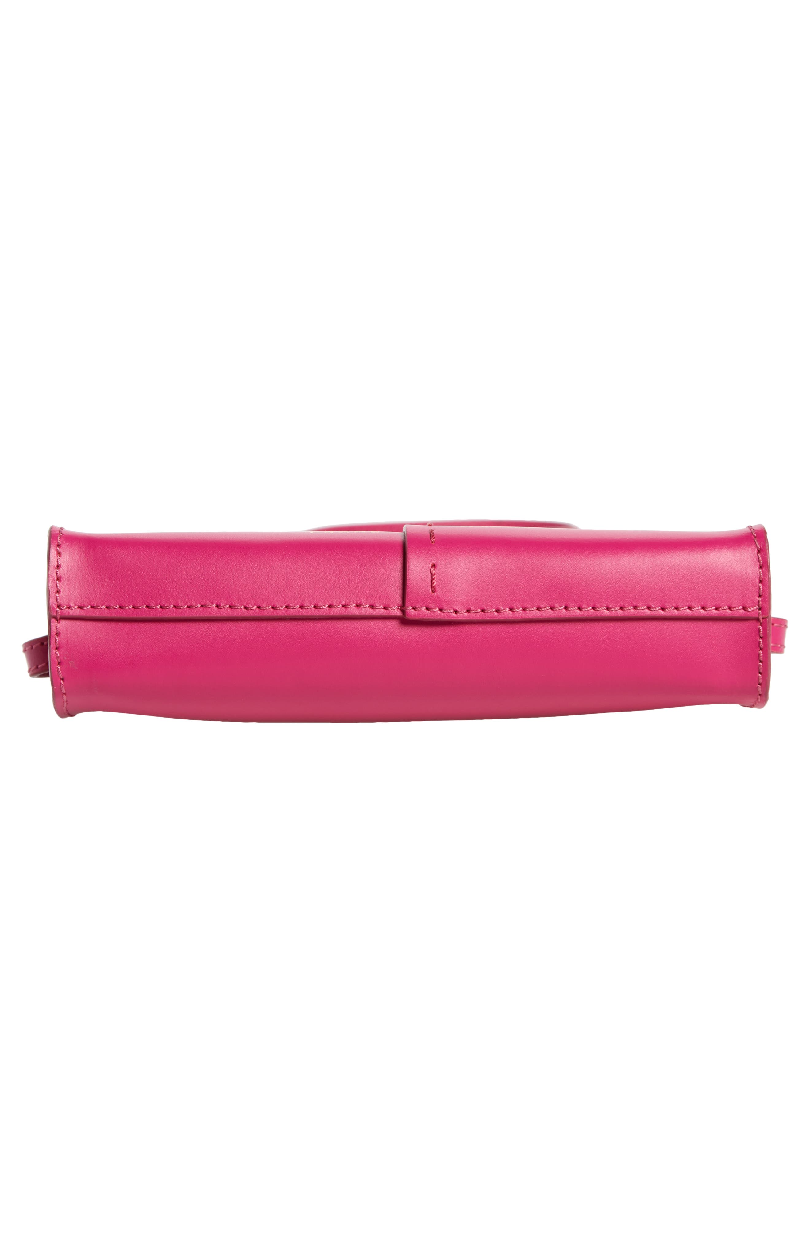 Les Second Leather Crossbody Wallet (Nordstrom Exclusive), Alternate, color, FUCHSIA