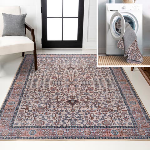 Kemer All-Over Persian Machine-Washable Area Rug